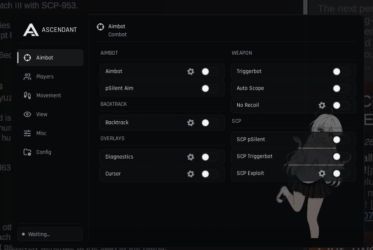 Ascendant Aimbot menu